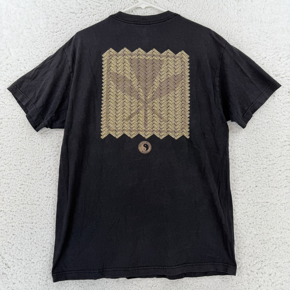T&C Surf Designs Shirt Mens Large Black Hawaii Yin Yang Logo Surf Graphic Tee